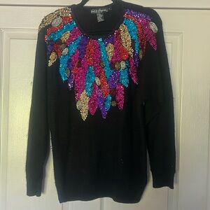 Vintage sequin sweater size large